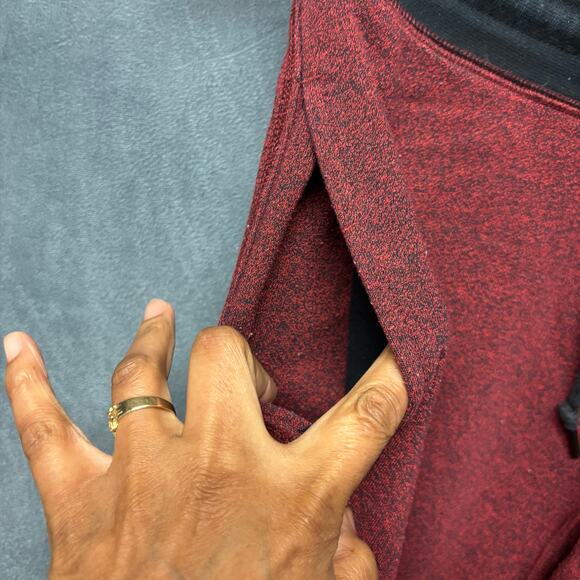 Nike Joggers Maroon Red Cuff Slim Fit Sweatpants Men's Small Fitted Athletic - Picture 7 of 10